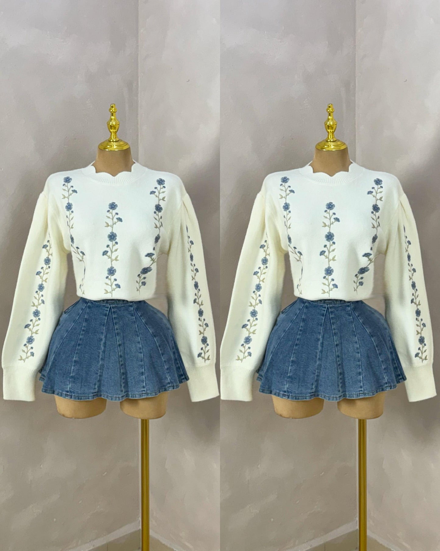 MINI FALDA SHORT MEZCLILLA