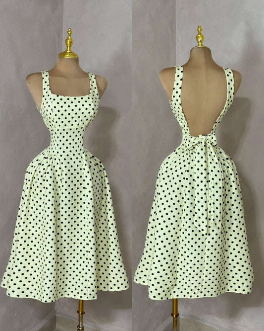 VESTIDO POLKA AMARILLO
