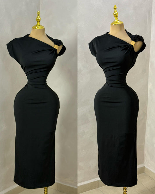 VESTIDO ROSETTA NEGRO