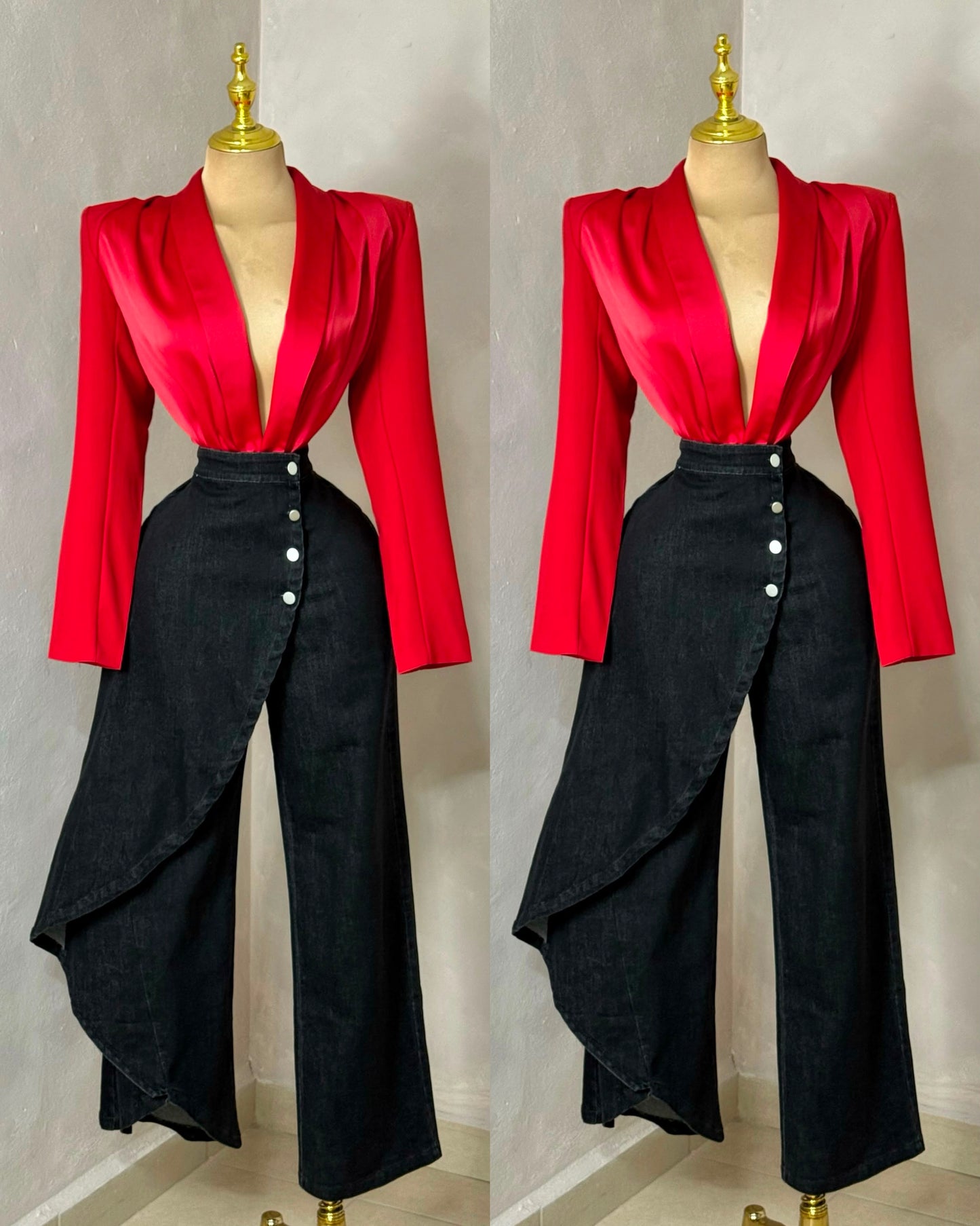 BODY SATIN ROJO